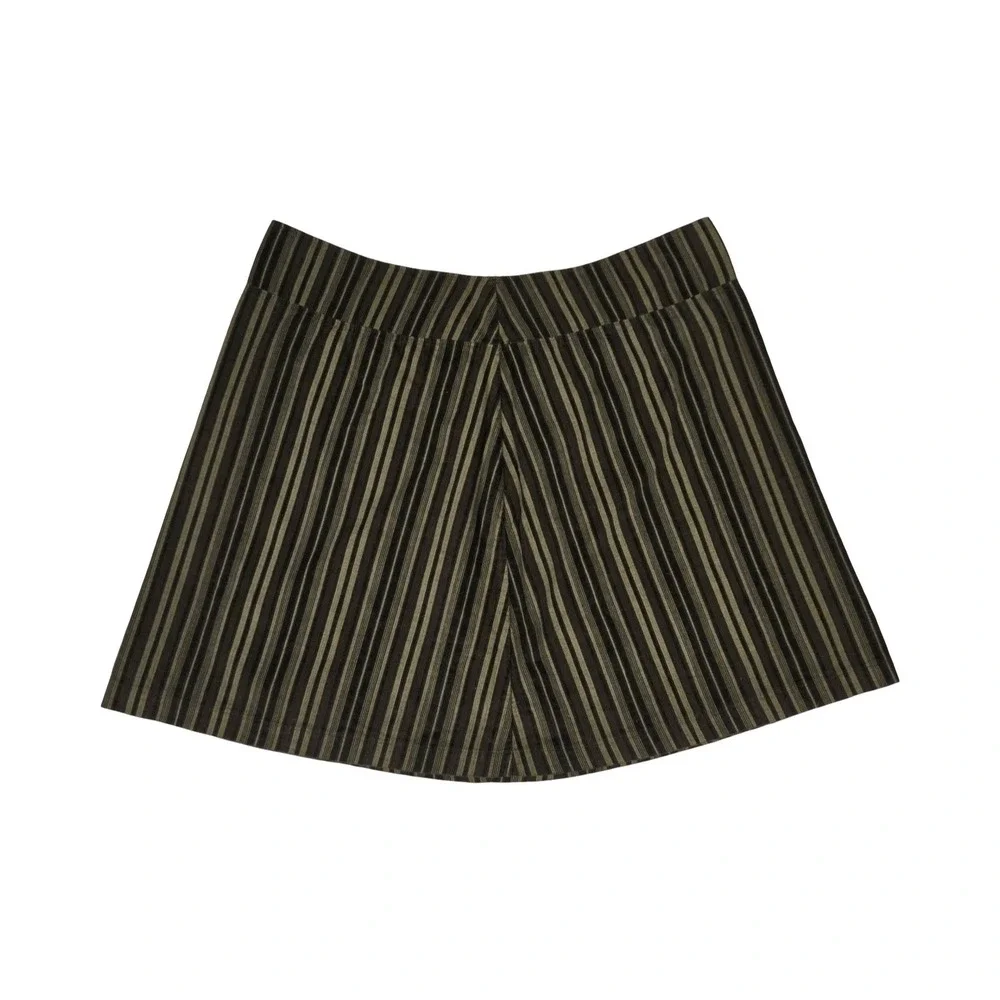 90s Grunge Striped Corduroy Mini Skirt A-Line Boho Retro MD LG Lightweight Alt
